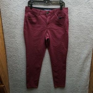 Democracy Women's 12 "Ab"solution Red Jeans 34" 26.5" 10.5"